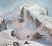 William Stott of Oldham An Alpine Peak Sweden oil painting artist